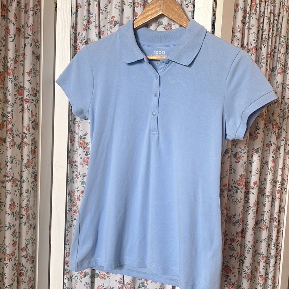 Classic Light Blue IZOD Polo - Perfect for School!